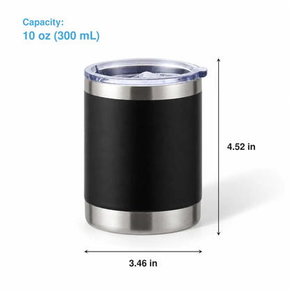 black lowball tumbler size guide