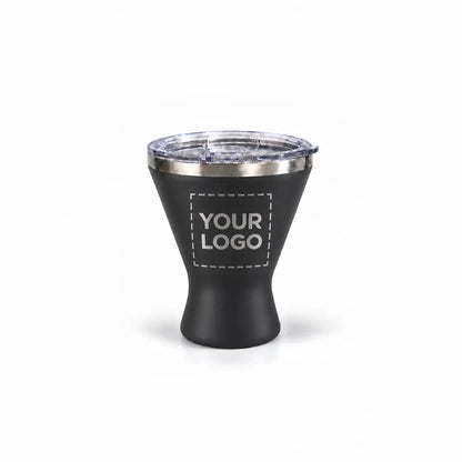 black martini tumbler custom logo