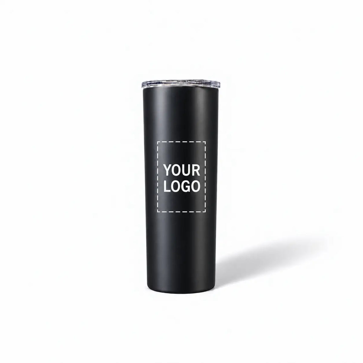black skinny tumbler custom logo