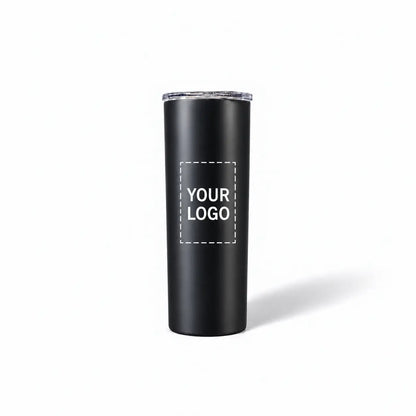 black skinny tumbler custom logo