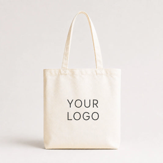 classic natural canvas tote bag with logo printing