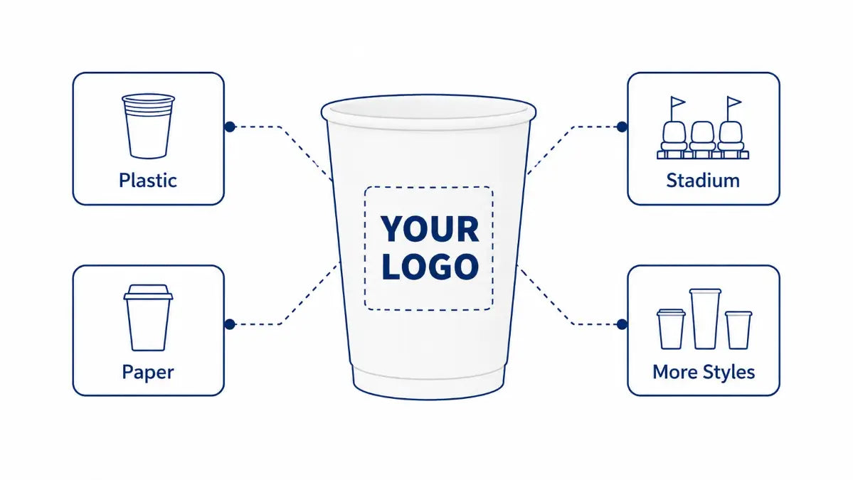 custom logo cup options diagram