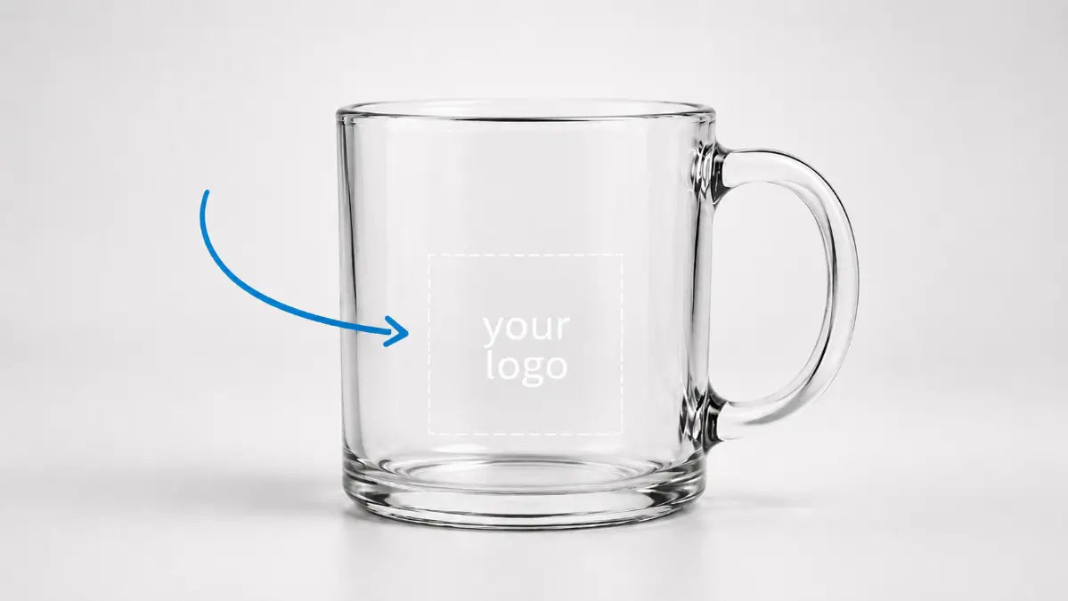 custom logo glass mug