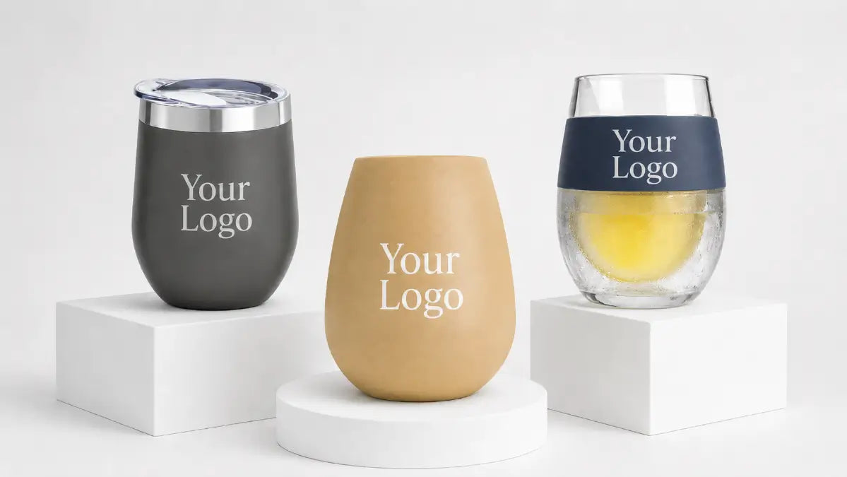 custom logo wine tumblers collection