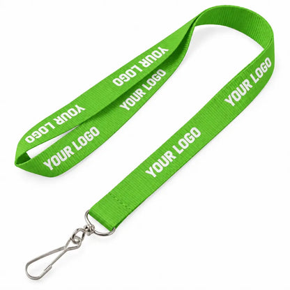 light green  custom polyster lanyard with logo