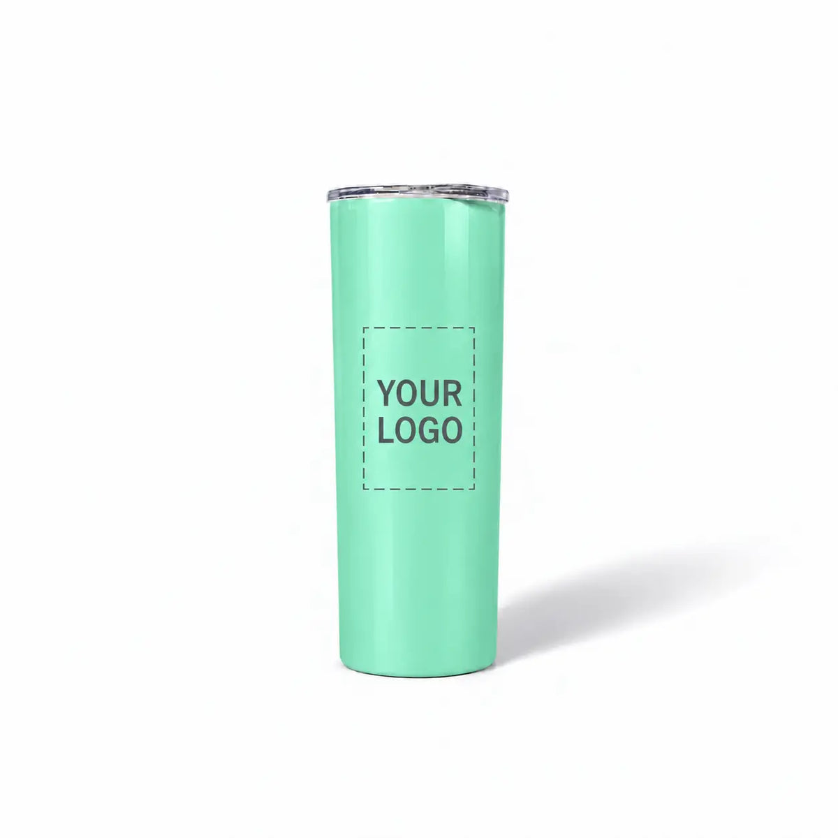 mint green gold blue skinny tumbler custom logo