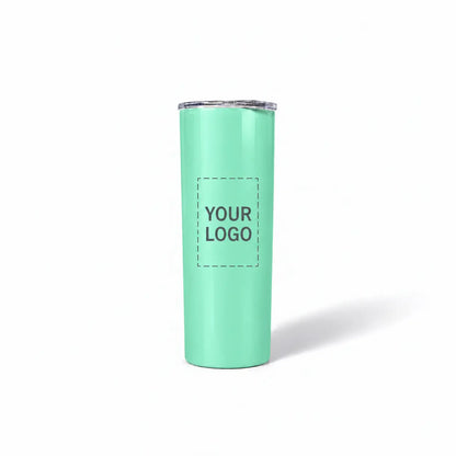 mint green gold blue skinny tumbler custom logo