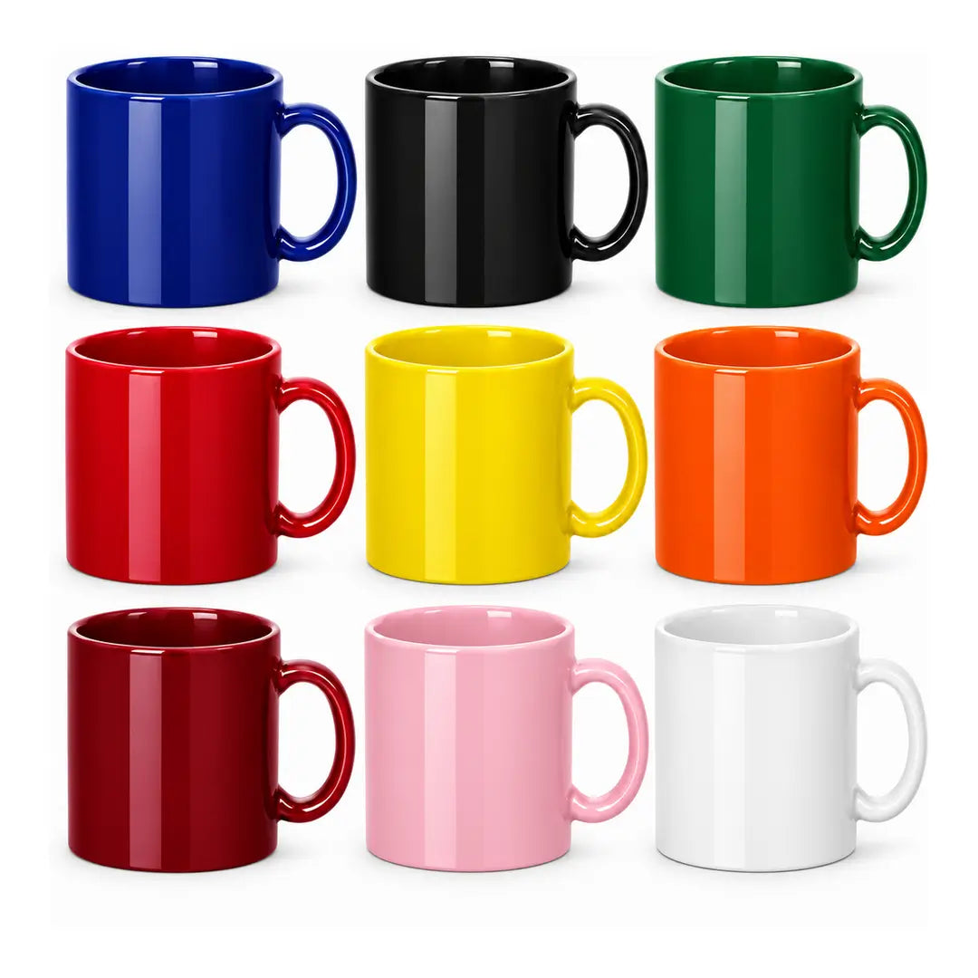 multi-color 11oz glossy custom ceramic coffee mug