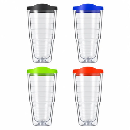 multi color clear plastic tumblers with lids collection