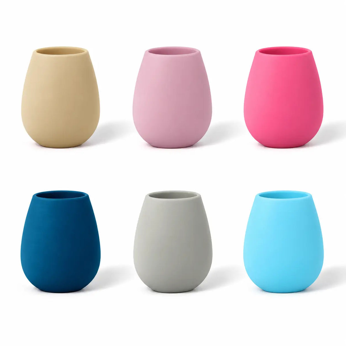 multi color silicone stemless wine tumblers collection