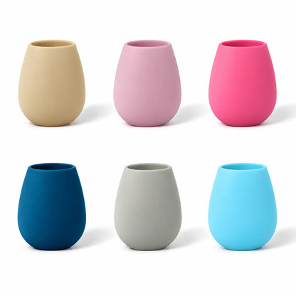 multi color silicone stemless wine tumblers collection