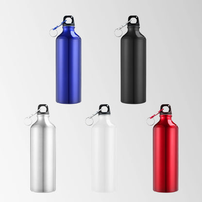multi color 25 oz aluminum water bottles with carabiner