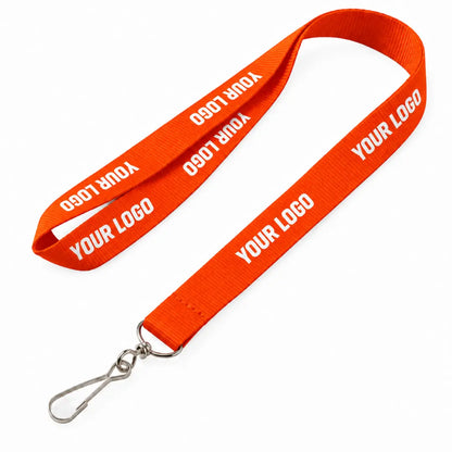 orange  custom polyster lanyard with logo