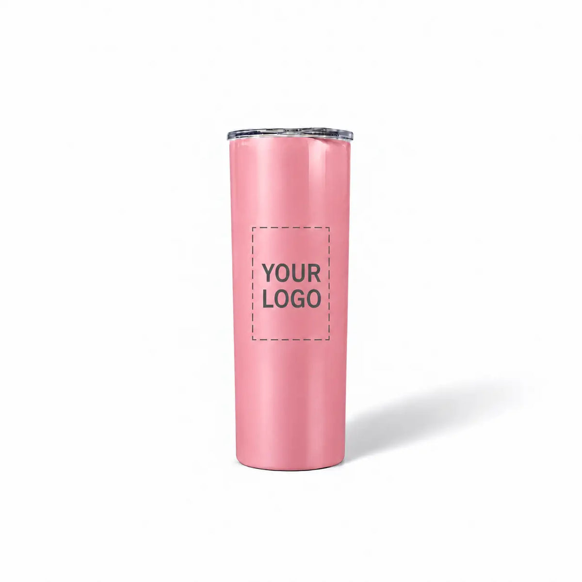 pink skinny tumbler custom logo