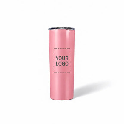 pink skinny tumbler custom logo