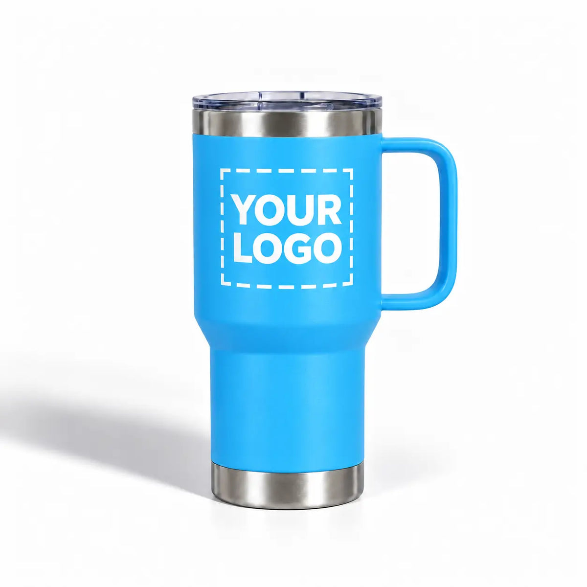 sky blue  travel mug your logo uv