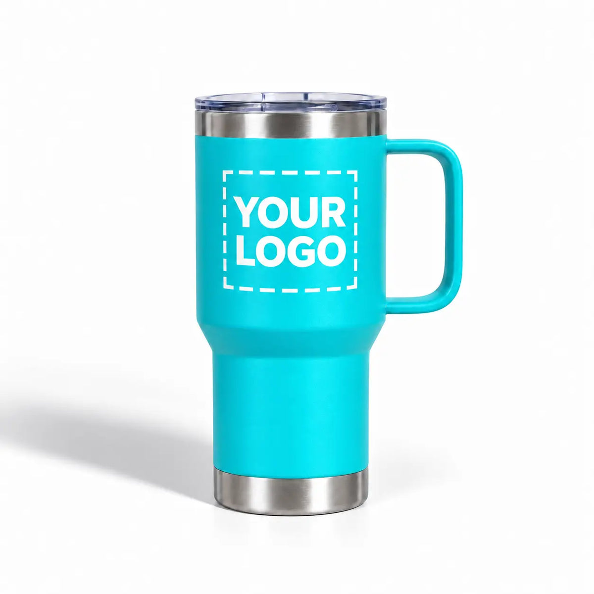 turquoise travel mug your logo uv